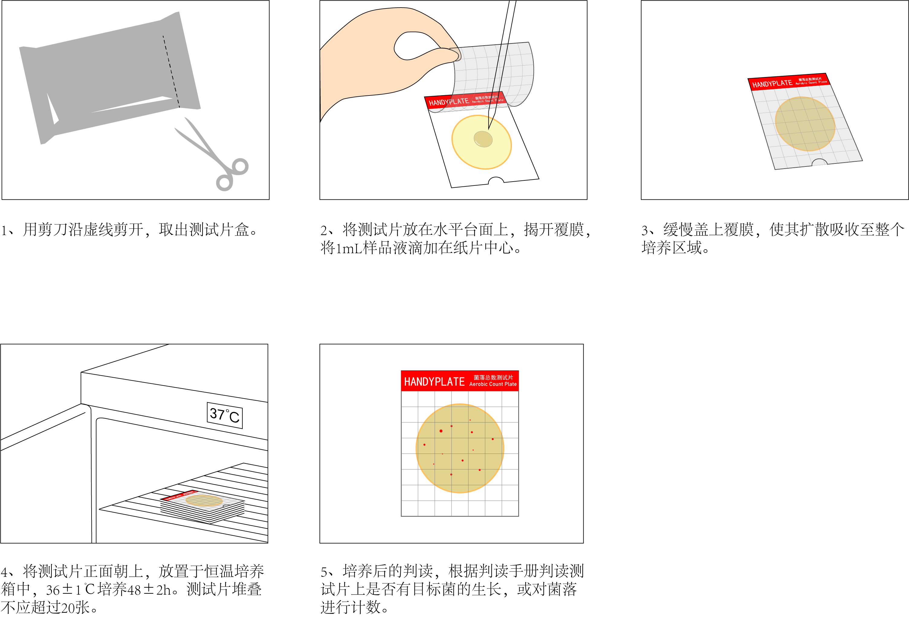 菌落總數(shù)測試片使用操作步驟